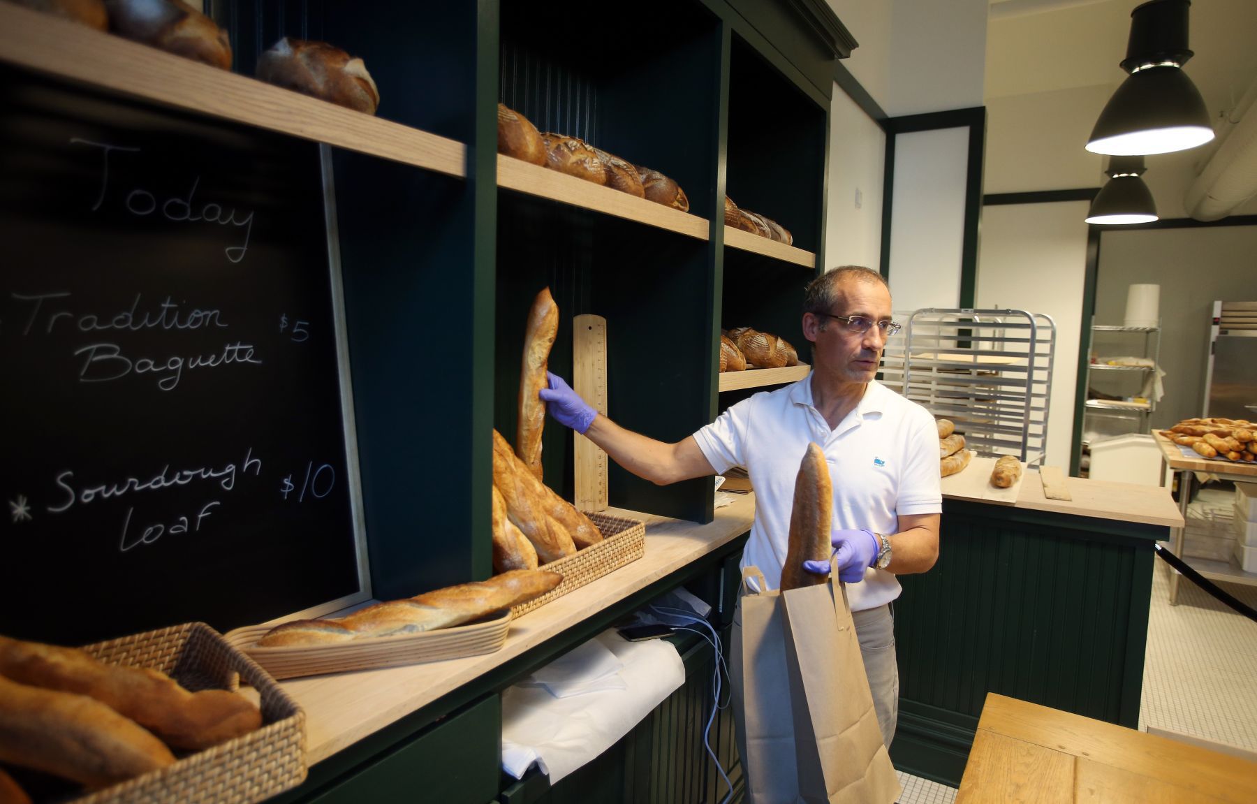 Francois Morin helps customers